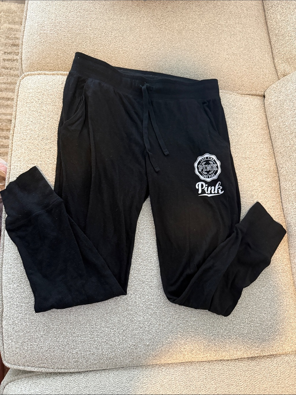 PINK jogger light weight pants with pockets